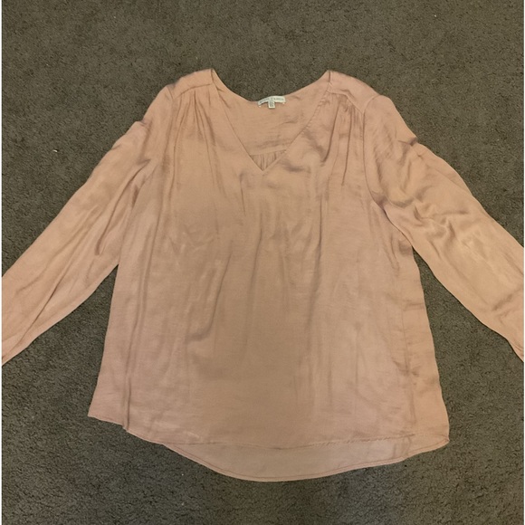 Anthropologie Tops - Maison d’Amelie Paris Anthropologie Light Pink V-Neck Shirt Top Blouse Y2K sz XL